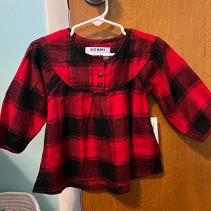 Old Navy Toddler Girl Flannel Babydoll Tunic